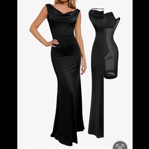Poplish Black Shapewear Maxi Dress